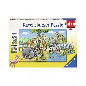 Пазл - Добро пожаловать в зоопарк, 2 х 24 элемента (Ravensburger, R07806)